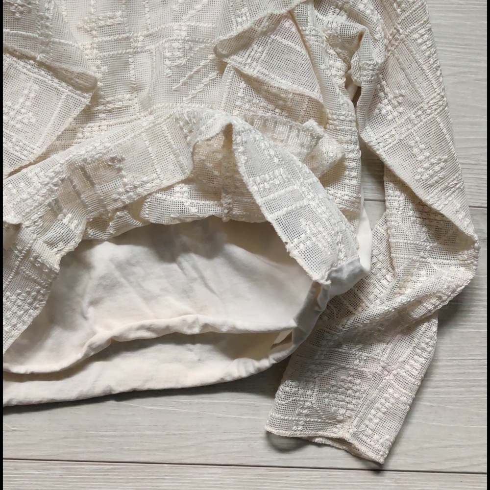 X) 💖* 2/$15 or 4/$25 or $10,Zara kids lace and ruffle top, sz 8 girls - Picture 6 of 6